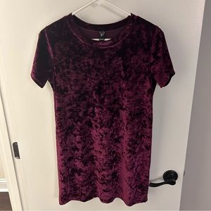 Red Velvet T-Shirt Dress